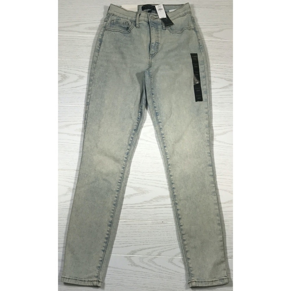 Banana Republic Curvy High-Rise Skinny Jeans Women 25 Light Blue Stretch New